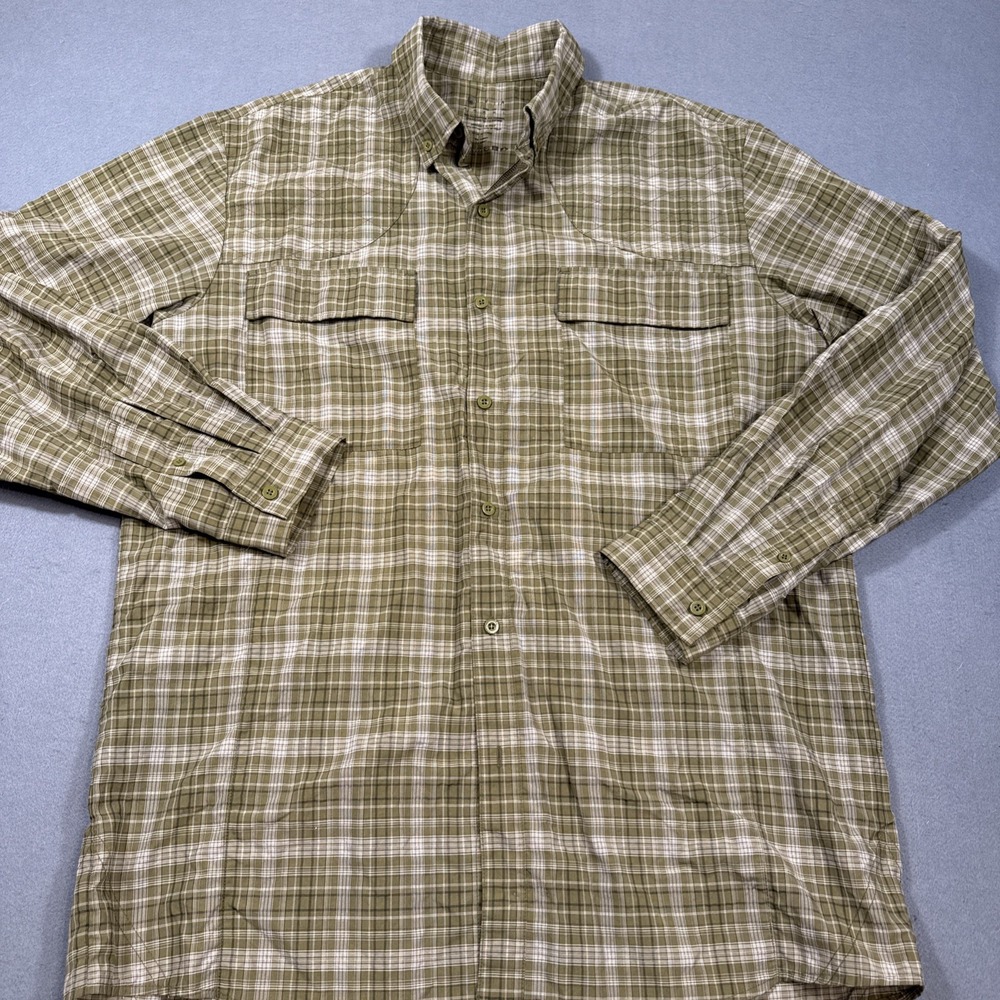 Beretta Hunting Shirt Vented Shooting Long Sleeve Button Down MEN XL GRN PLAID
